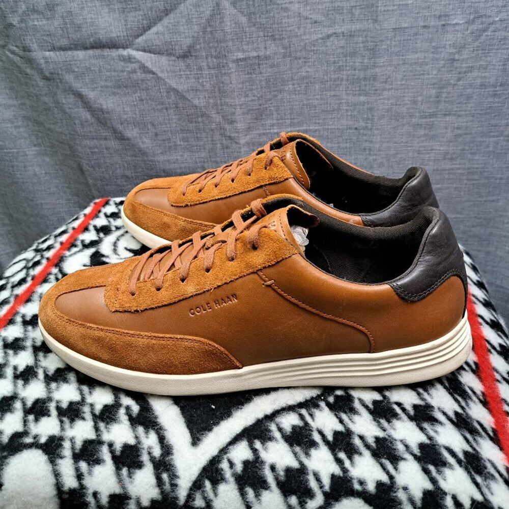 %Cole Haan Men Casual Suede Leather Brown Shoes Size 13M / D6